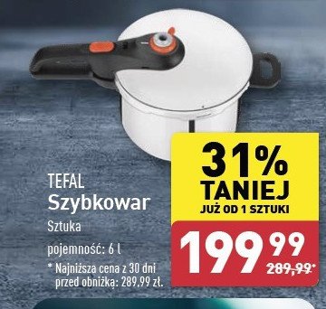 Szybkowar secure 6 l Tefal promocja w Aldi