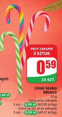 Lizak laska Maxco promocja w Dino