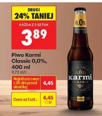 Piwo Karmi classic promocja w Biedronka