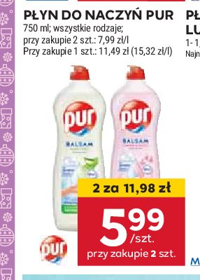 Balsam do naczyń dłonie i paznokcie + calcium Pur balsam promocja