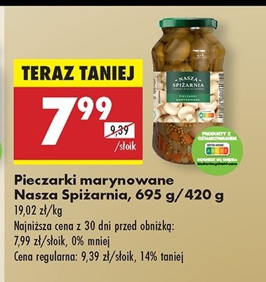 Pieczarki marynowane Nasza spiżarnia promocja