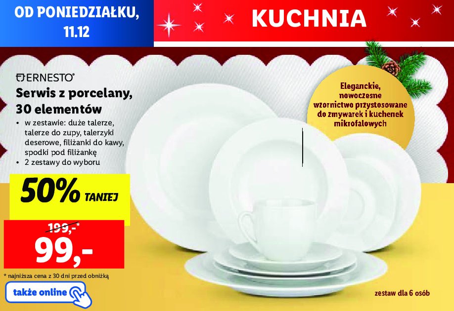 Serwis sto艂owy z porcelany Ernesto promocja