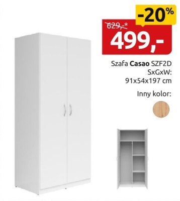 Szafa Casao SZF2D promocja w Black Red White