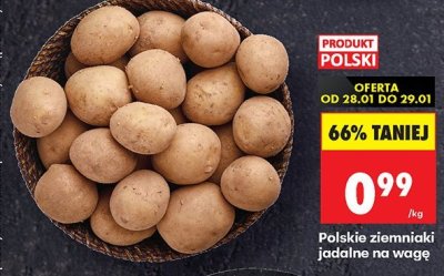 Ziemniaki polskie jadalne na wagę promocja w Biedronka