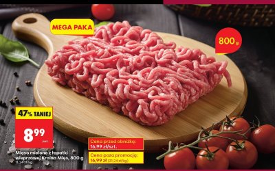 Mięso mielone z łopatki wieprzowej  promocja w Biedronka