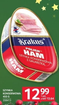 Szynka serwisowa Krakus 455 g promocja w Selgros
