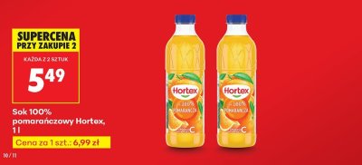 Sok 100% pomarańczowy 1 l promocja w Biedronka