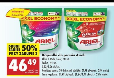 Kapsu艂ki do prania color Ariel all in 1 promocja