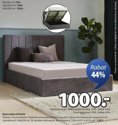 Rama łóżka HASLEV promocja w Jysk
