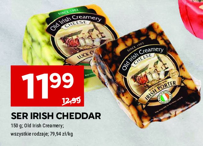 Ser cheddar z czerwonym winem Old irish creamery promocja