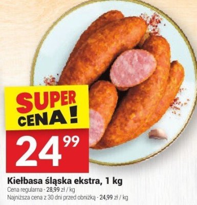 Kiełbasa śląska ekstra, 1 kg promocja w Twój Market