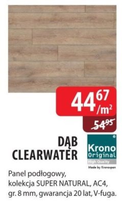 Panel podłogowy DAB CLEARWATER kolekcja SUPER NATURAL, AC4, gr. 8 mm promocja w Dobre Dla Domu