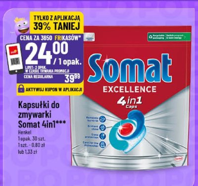 Kapsułki do zmywarki Somat 4in1 promocja w POLOmarket