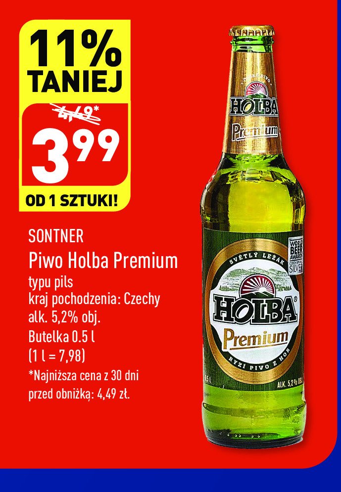 Piwo Holba premium promocja