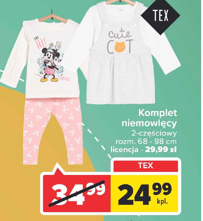 Komplet niemowlęcy sukienka + koszulka 68-98 Tex promocje