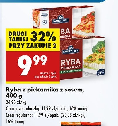 Ryba w sosie brokułowym Family fish promocja w Biedronka