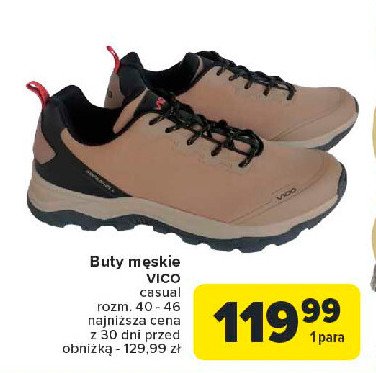 Buty męskie casual rozm. 40-46 Vico promocja w Carrefour