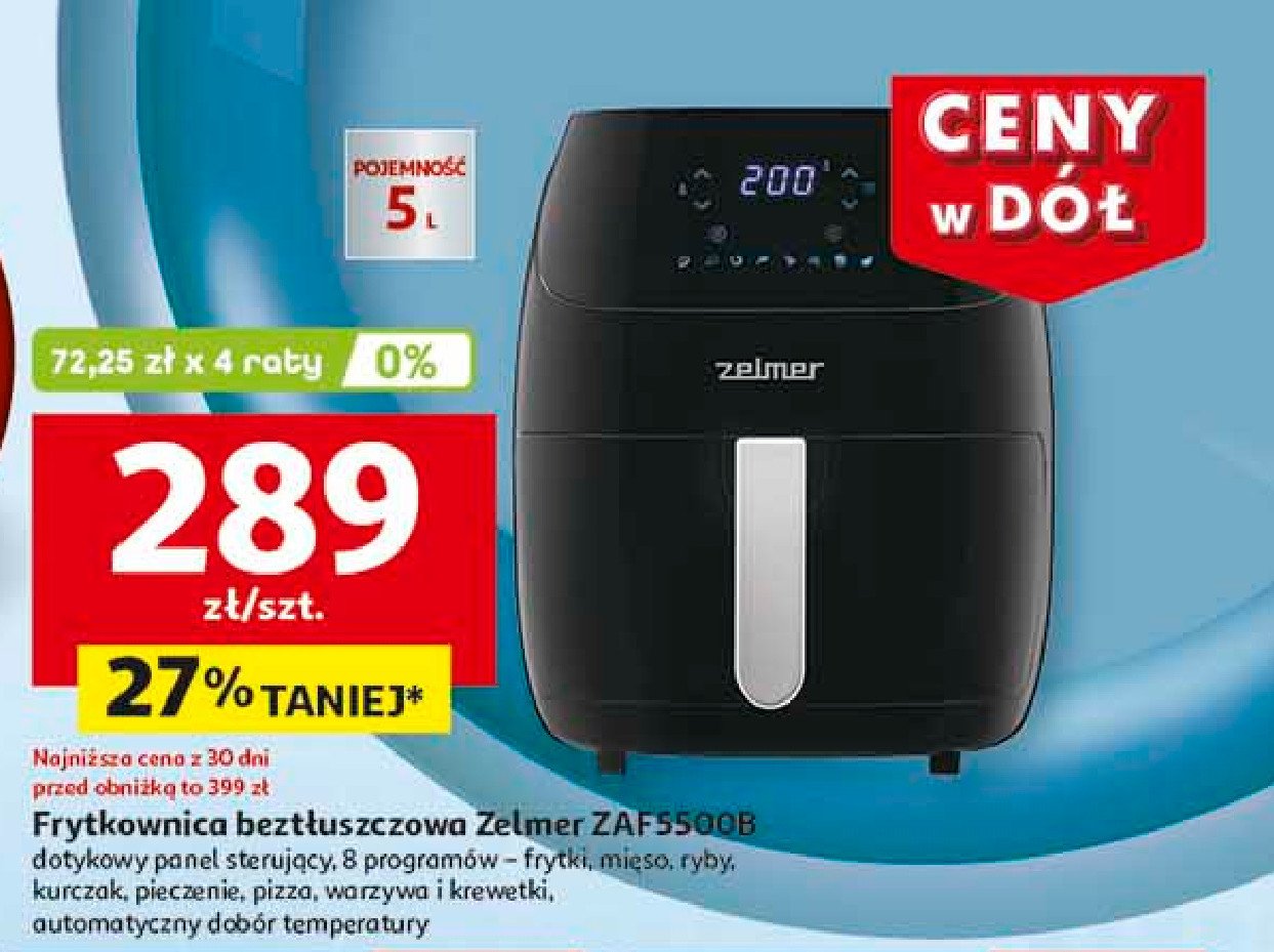 Frytownica beztłuszczowa zaf5500b Zelmer promocja