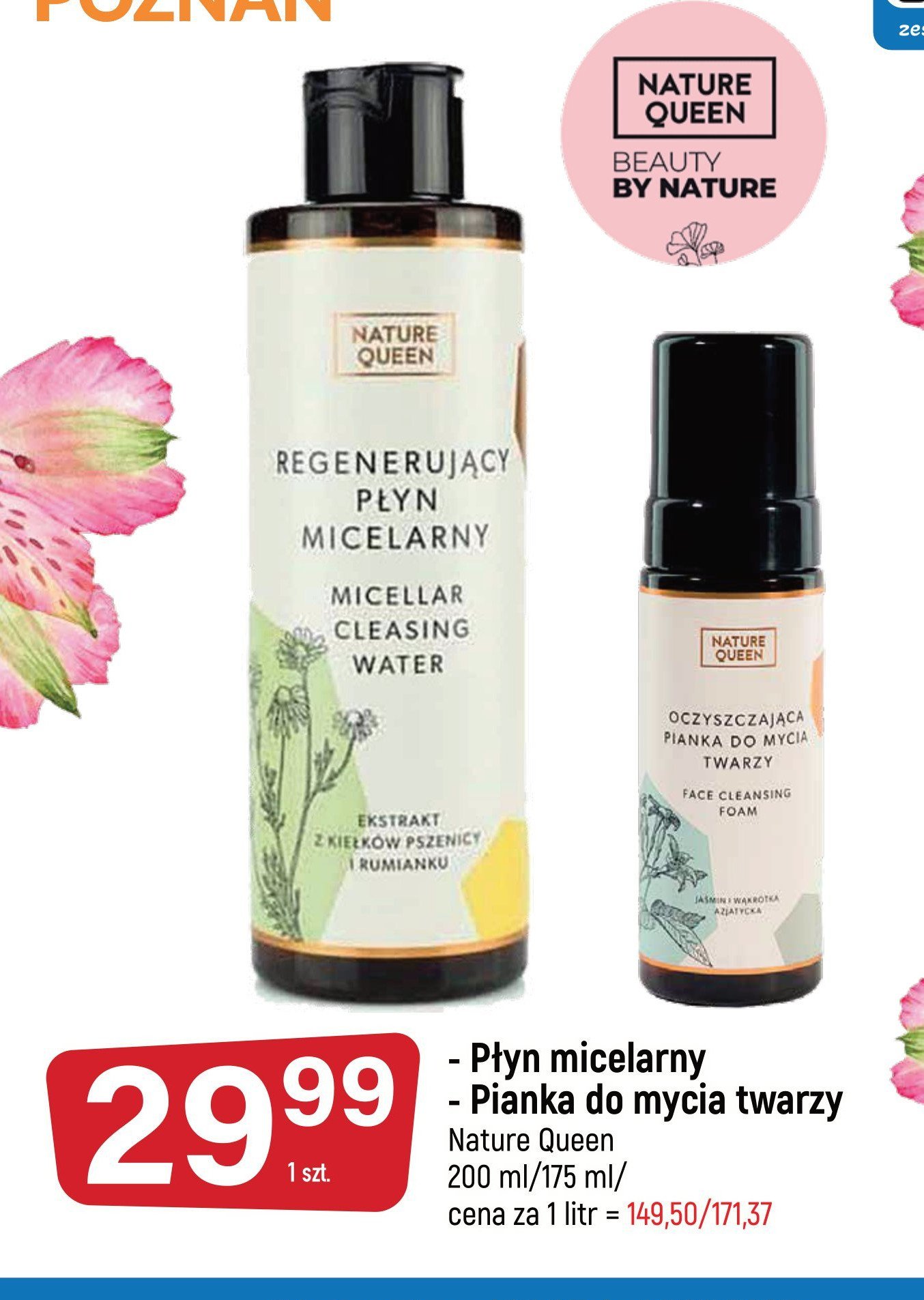 Płyn micelarny regenerujący NATURE QUEEN promocja