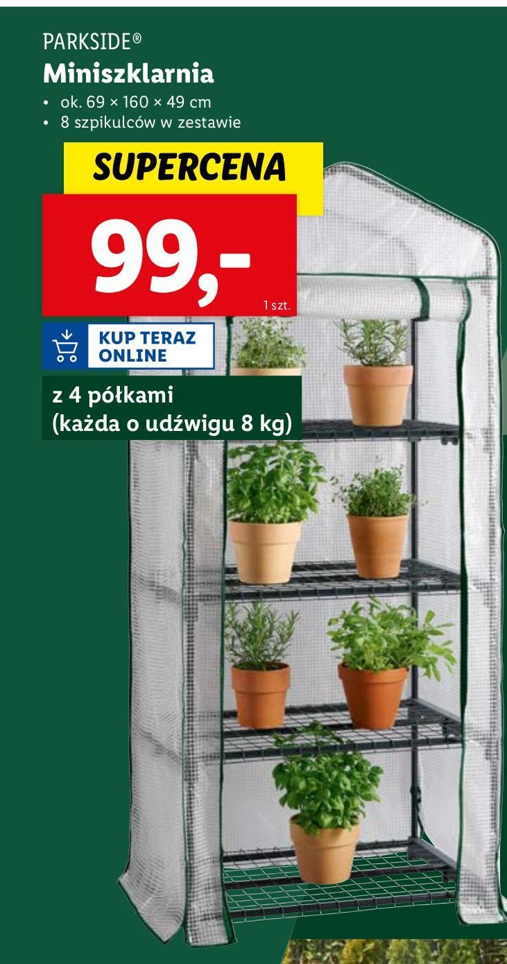 Mini szklarnia Parkside promocja w Lidl