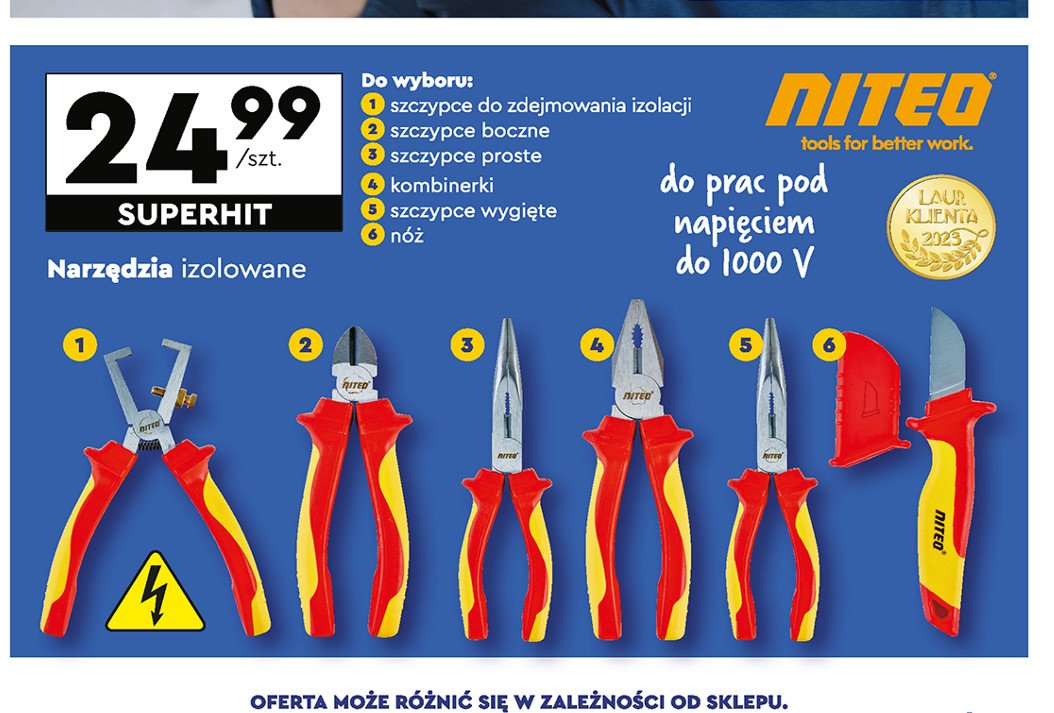 Szczypce wygięte Niteo tools promocja