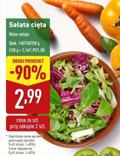 Sałata cięta promocja w Aldi
