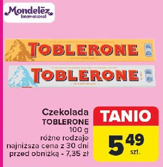 Czekolada Toblerone promocja