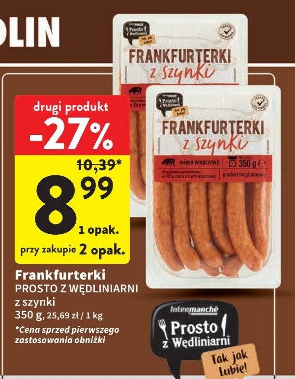 Frankfurterki z szynki Prosto z wędliniarni promocja