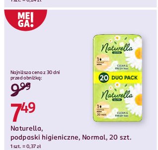 Podpaski higieniczne normal 2-pak Naturella ultra promocja