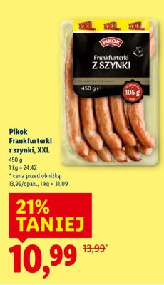 Frankfurterki z szynki, XXL promocja w Lidl