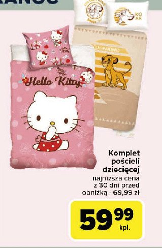 Komplet pościeli simba 140 x 200 + 70 x 80 cm promocja w Carrefour