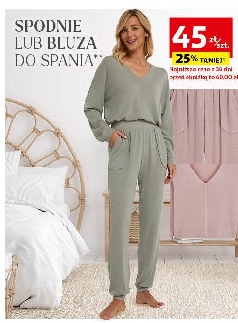 Spodnie damskie do spania Auchan inextenso promocja