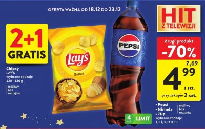 Chipsy Lay's wybrane rodzaje promocja w Intermarche