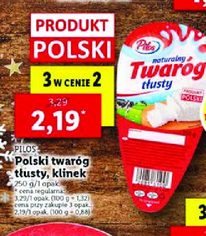 Twaróg tłusty Pilos promocja