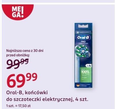 Końcówki do szczoteczki elektrycznej Oral-B, 4 szt. promocja w Rossmann