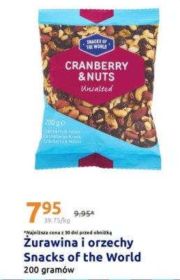 Żurawina i orzechy Snacks of the World Cranberry & Nuts promocja w Action