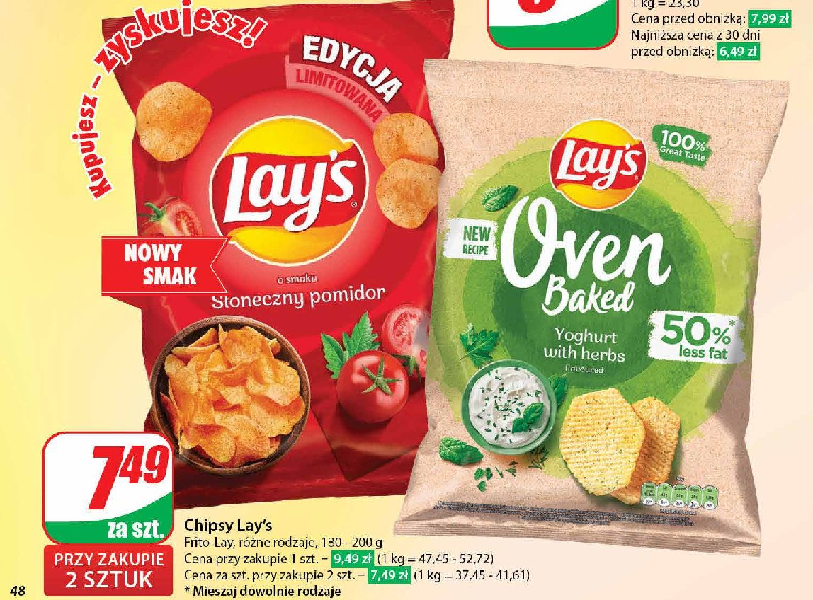 Chipsy słoneczny pomidor Lay's Frito lay lay's promocja