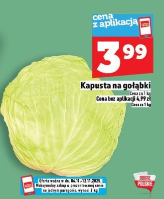 Kapusta na gołąbki promocja w TOPAZ