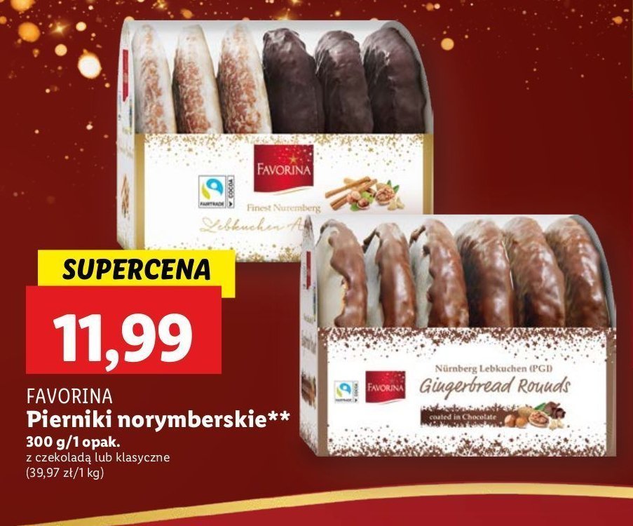 Pierniki norymberskie w czekoladzie Favorina promocja