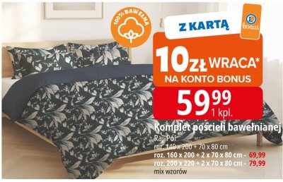 Komplet pościeli bawełnianej Raj-Pol promocja w Leclerc