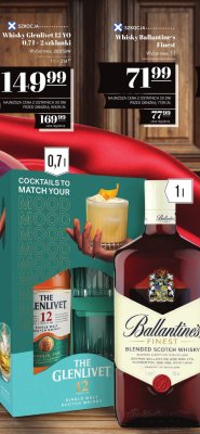 Whisky Glenlivet 12 YO 0,7l + 2 szklanki promocja w POLOmarket