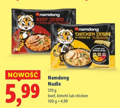 Nudle Namdong beef  promocja w Lidl