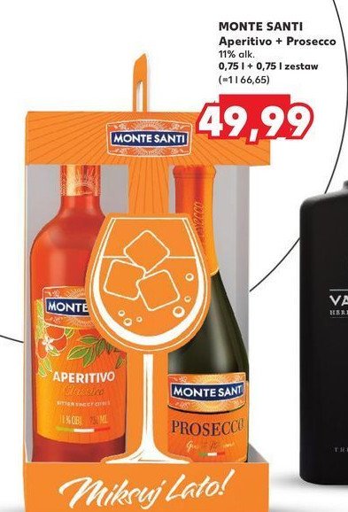 Vermouth classic + prosecco Monte santi aperitivo promocja w Kaufland