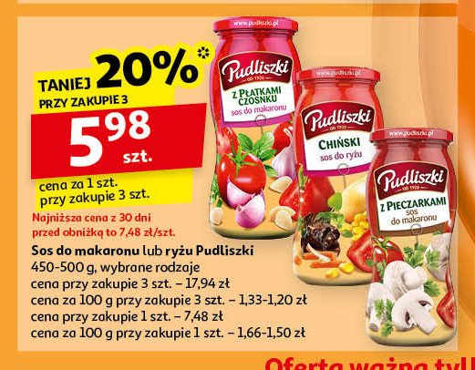 Sos chiński do ryżu Pudliszki promocja