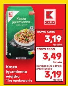 Kasza jęczmienna wiejska gruba K-classic promocja