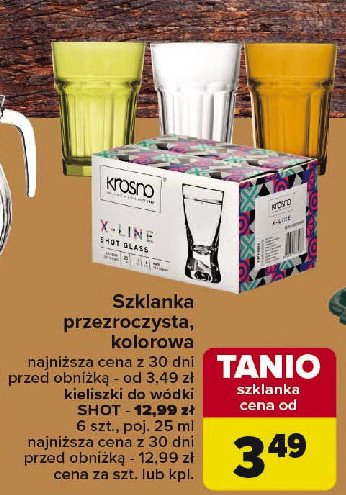 Komplet szklanek shot 25 ml Krosno s.a. promocja