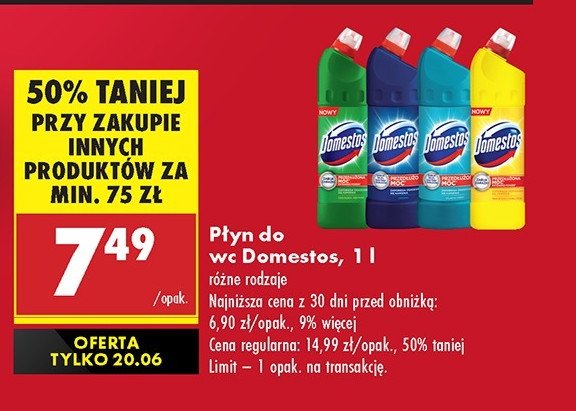 Płyn do wc citrus fresh Domestos promocja