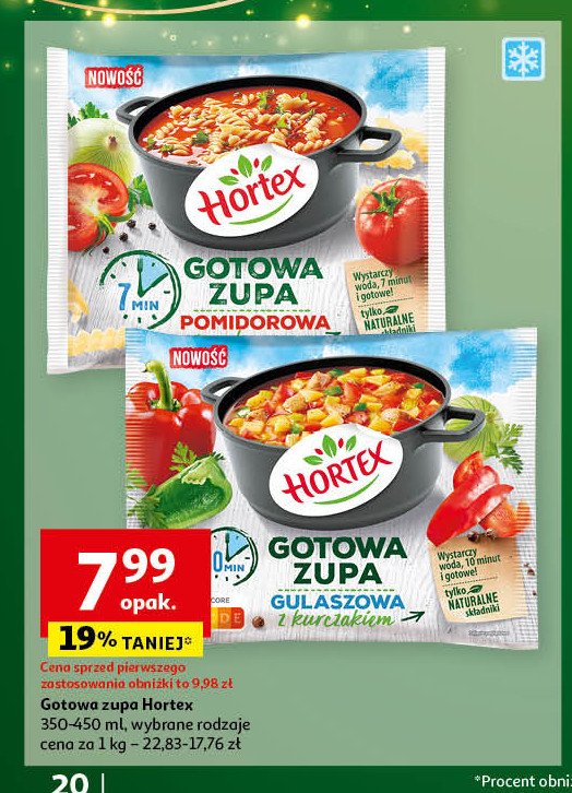 Zupa pomidorowa z makaronem Hortex gotowa zupa promocja w Auchan