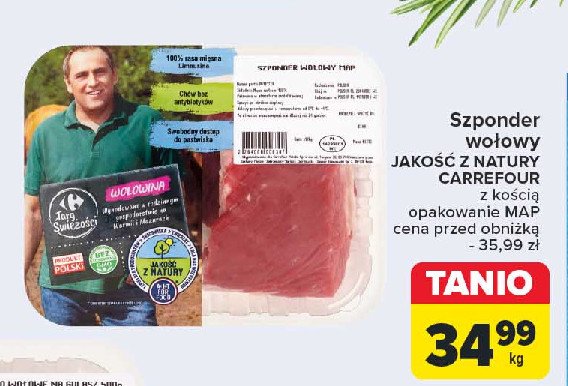 Szponder wołowy z kością Carrefour targ świeżości promocja w Carrefour