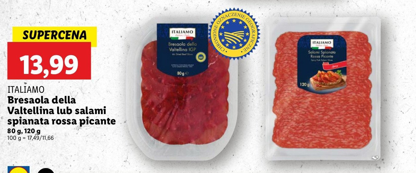 Szynka bresaola Italiamo promocja w Lidl